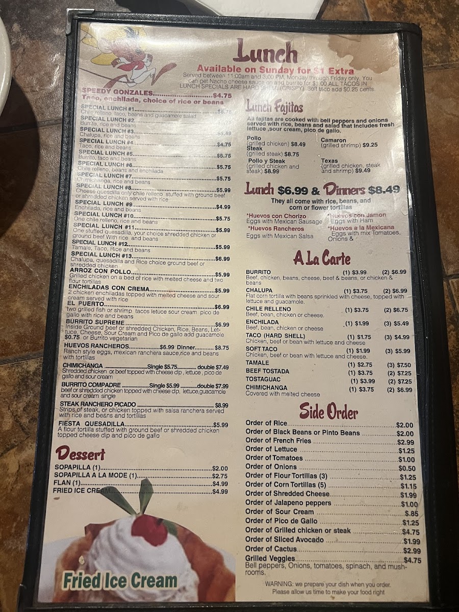 El Don Tequilas Menu - Image 1